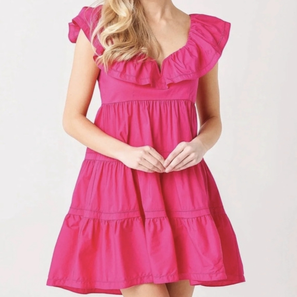 Saylor Pink Ruffle Dress